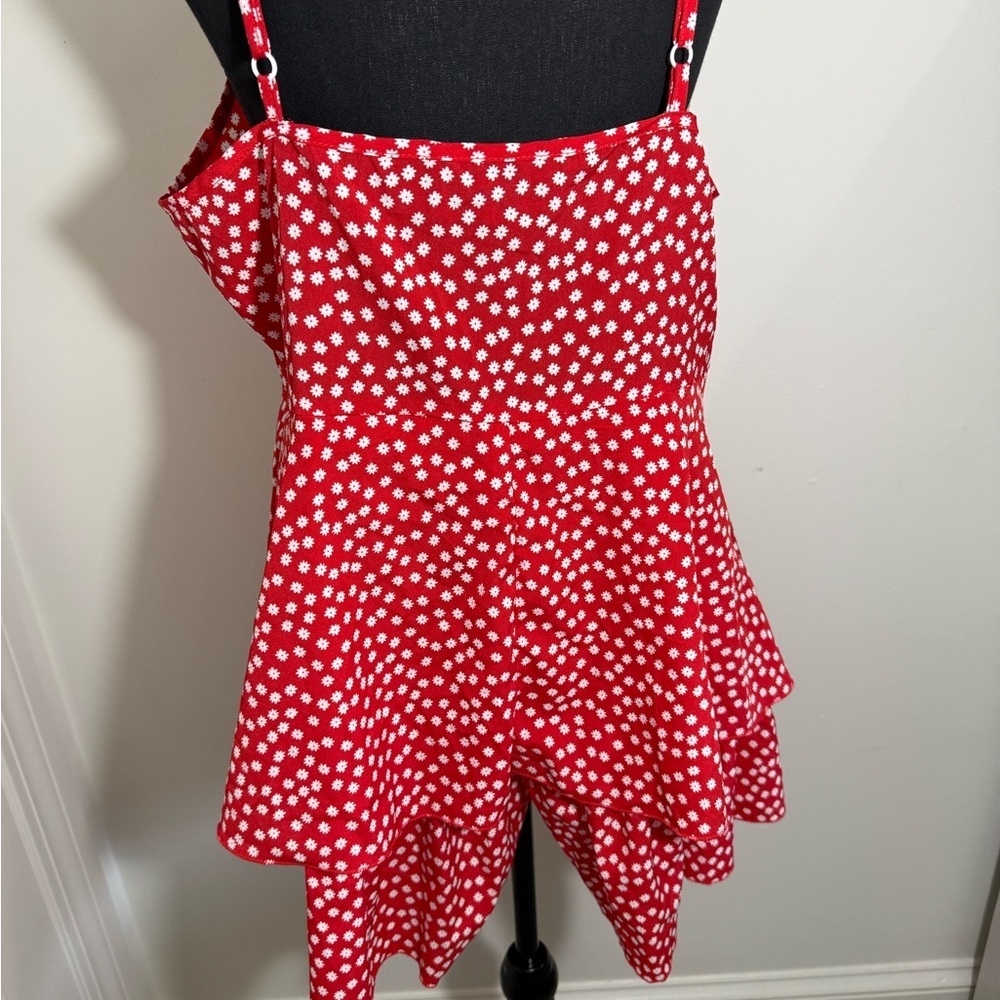 SHEIN Red Ruffled Skorts - Picture 3 of 6